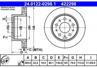 Brake Disc 24.0122-0298.1 ATE