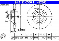 Brake Disc 24.0122-0300.1 ATE