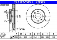 Brake Disc 24.0122-0313.1 ATE