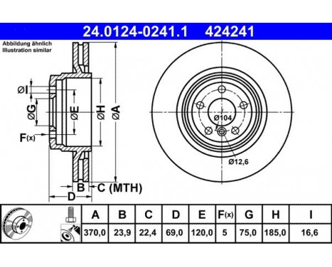 Brake Disc 24.0124-0241.1 ATE