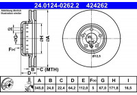 Brake Disc 24.0124-0262.2 ATE
