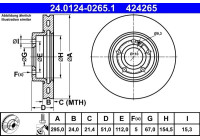 Brake disc 24.0124-0265.1 ATE