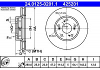 Brake Disc 24.0125-0201.1 ATE