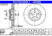 Brake Disc 24.0125-0209.1 ATE