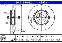 Brake disc 24.0125-0221.1 ATE