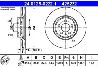 Brake disc 24.0125-0222.1 ATE