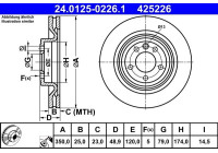 Brake disc 24.0125-0226.1 ATE