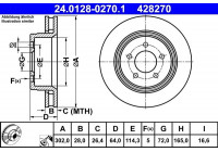 Brake Disc 24.0128-0270.1 ATE