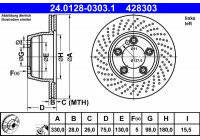 Brake Disc 24.0128-0303.1 ATE