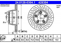 Brake Disc 24.0128-0304.1 ATE