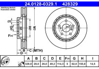 Brake disc 24.0128-0329.1 ATE