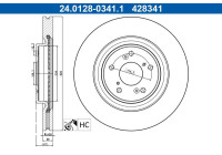 Brake disc 24.0128-0341.1 ATE