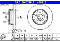 Brake Disc 24.0130-0216.2 ATE