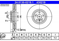 Brake Disc 24.0130-0219.1 ATE