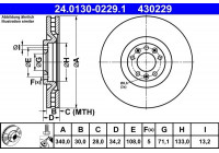 Brake Disc 24.0130-0229.1 ATE