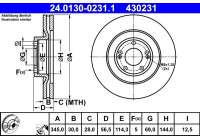 Brake disc 24.0130-0231.1 ATE