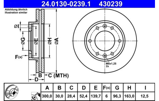 Brake Disc 24.0130-0239.1 ATE