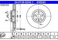 Brake Disc 24.0130-0243.1 ATE