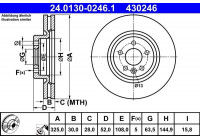 Brake Disc 24.0130-0246.1 ATE