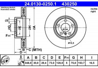 Brake Disc 24.0130-0250.1 ATE