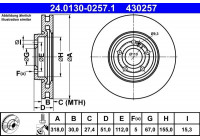 Brake disc 24.0130-0257.1 ATE