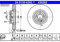 Brake disc 24.0130-0262.1 ATE