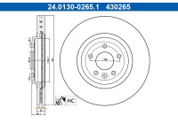 Brake disc 24.0130-0265.1 ATE