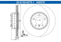 Brake disc 24.0130-0275.2 ATE