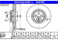 Brake Disc 24.0132-0167.1 ATE