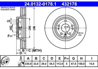 Brake Disc 24.0132-0178.1 ATE