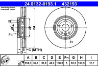 Brake disc 24.0132-0193.1 ATE