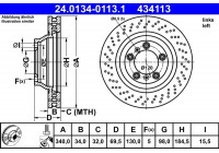Brake Disc 24.0134-0113.1 ATE