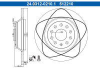 Brake disc 24.0312-0210.1 ATE