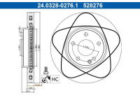 Brake disc 24.0328-0276.1 ATE