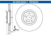 Brake disc 24.0430-0243.1 ATE