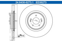 Brake disc 24.0430-0273.1 ATE
