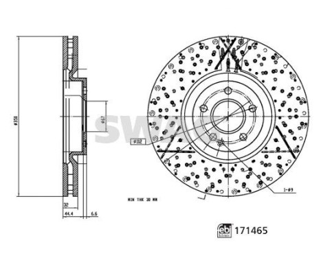 brake disc 33100913 Swag, Image 2