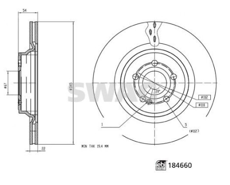 brake disc 33109491 Swag