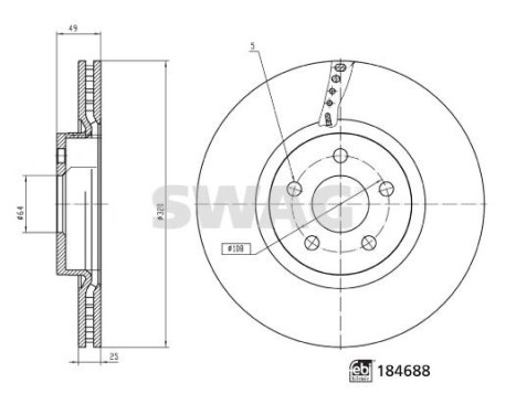 brake disc 33109508 Swag