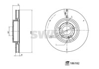 Brake disc 33110293 Swag