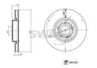 Brake disc 33110293 Swag