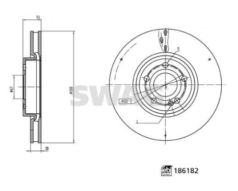 Brake disc 33110293 Swag