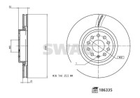 Brake disc 33110360 Swag