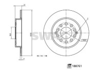 Brake disc 33110866 Swag