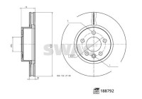 Brake disc 33110883 Swag