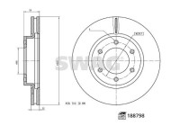 Brake disc 33110892 Swag
