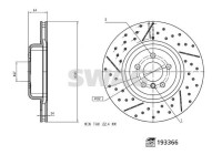 Brake disc 33111210 Swag
