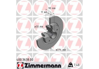 Brake Disc 400.3638.00 Zimmermann