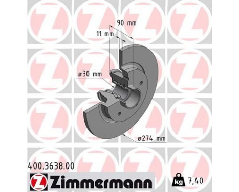 Brake Disc 400.3638.00 Zimmermann