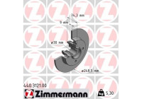 Brake Disc 440.3121.00 Zimmermann